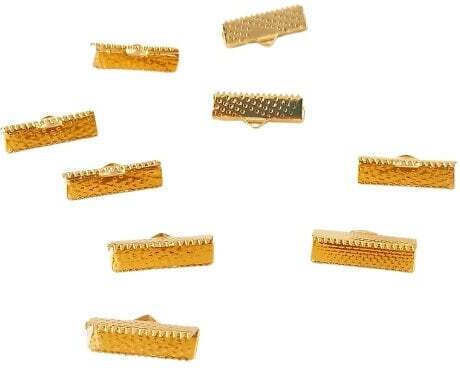 Ribbon Stop Clips 1.8cm Set/25 Gold