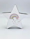 Handmade Star Paperweight - Pink Rainbow 14a124 Rin-14a124