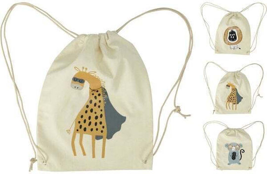 Τσαντα Υφασματινη Backpack Καμηλοπαρδαλη Λιονταρι Μαιμου 30x40cm