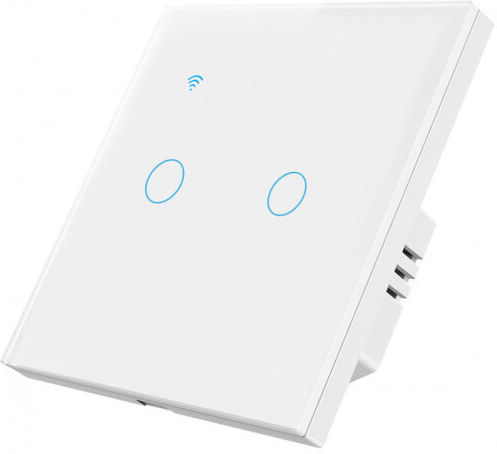 Încastrat Comutator de Perete Wi-Fi Iluminat Alb