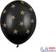 Set of 5 Balloons Latex Black Stars 30cm
