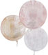 Set of 3 Balloons Latex Rose Gold Jumbo Round 56cm