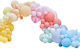 Composition with 200 Balloons Latex Blue Stars Bright Colorful 45.7cm