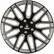 Versaco Car Hubcap Set Dakar Nc with Renault Emblem 15" 4pcs Black