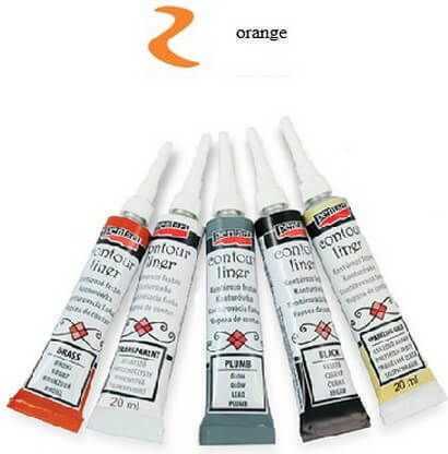 Contour Liner Embossed Outline Pentart 20ml Orange