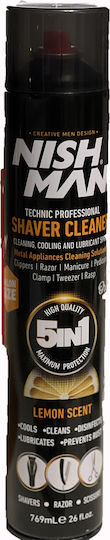 Nishman Shaver Head Cooling Spray Cleaner 5 in 1 Lemon Scent 769ml