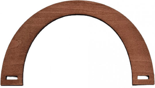 Holzgriff für Taschen Blütenbraun 30,5x17cm 2 Stück