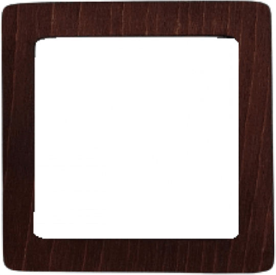 Taschenhenkel Holz Quadrat Dunkelbraun 13,5x13,5cm 2 Stück