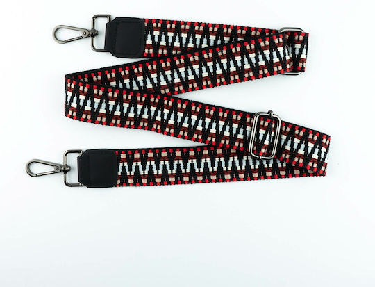 Multicolored Bag Strap 4cm 1594 40 42 Black Leather Finishes Metal Black Nickel 1.45 Adjustable