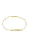 Senzio Belibasakis Kids Bracelet ID from Gold 9K with Stones