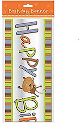 Banner decorativ pentru ziua de naștere "Happy Birthday Monkey" 12,5cm X 275cm Banner decorativ pentru ziua de naștere "Happy Birthday Monkey" 12,5cm X 275cm