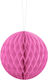 Fuchsia Honeycomb Paper Hanging Ball 1pc