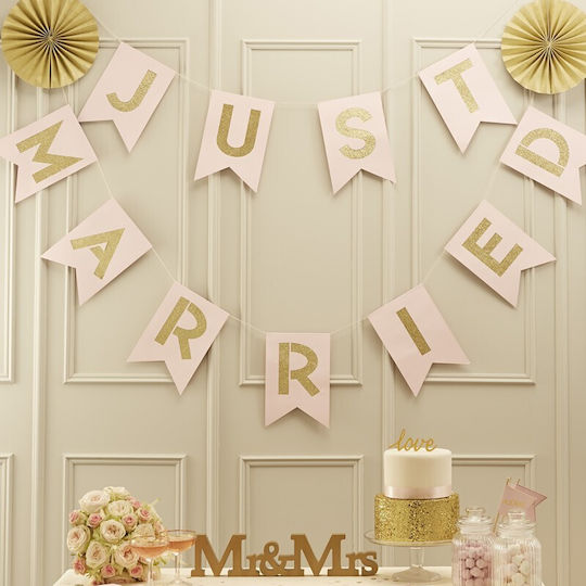Just Married Pastel Garland 3.5 Meters