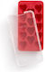 Lekue Ice Cube Tray Plastic 14 Slots with Lid Red