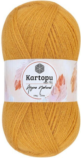 Kartopu Angora Natural K310 Mustard Knitting Yarn 100g 550m