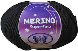Din Lână Merino Superfine Negru 50gr art2750