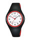 Lorus Kids Analog Watch with Rubber/Plastic Strap Black