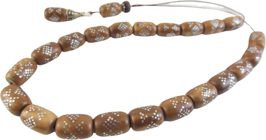 Silver Worry Beads with 10 Beads Handmade Silver 1.4cm
