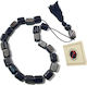 Glass Worry Beads with Tassel Black 14cm