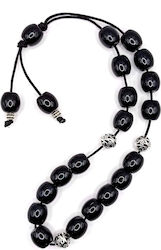 Athinodorou Handmade Worry Beads From Black Resin