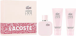 Lacoste Дамски Парфюмни Комплект с Парфюмна Вода 3 Бройки