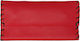Unisex Vegan Leather Tobacco Pouch with Magnetic Closure Red