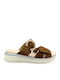 Women's Flat Sandals Anatomic in Brown Color