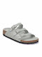Florida Leather Women's Flat Sandals in Gray Color Narrow Fit