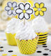 Flowers Sweets Decoration for Party 6 Pieces