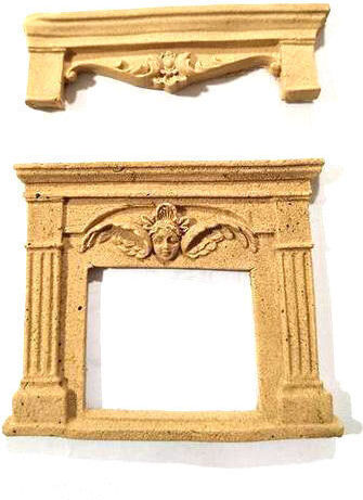 Wooden Carved Decorative Fireplace Set of 2 Pieces 6cm x 8cm