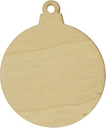Holz-Dekorations-Weihnachtskugel, Größe 8 cm, Naturholz 11235