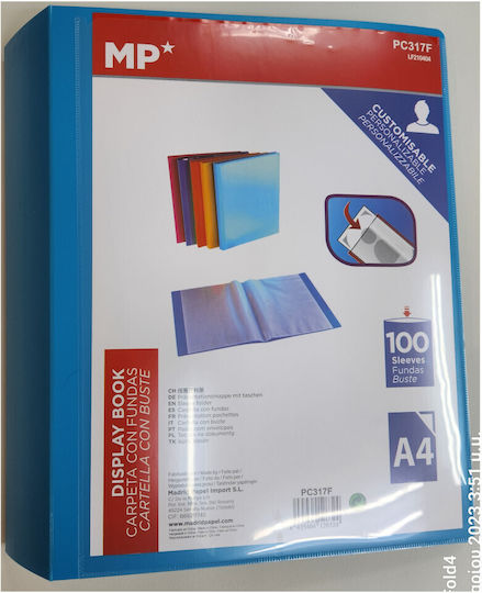 Flexible Mappe Mp Transparent 100 Taschen Abdeckhülle Pc317f Blau