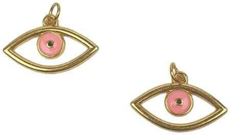 Metallic Gold Eye 2.5cm Set/10 Pink