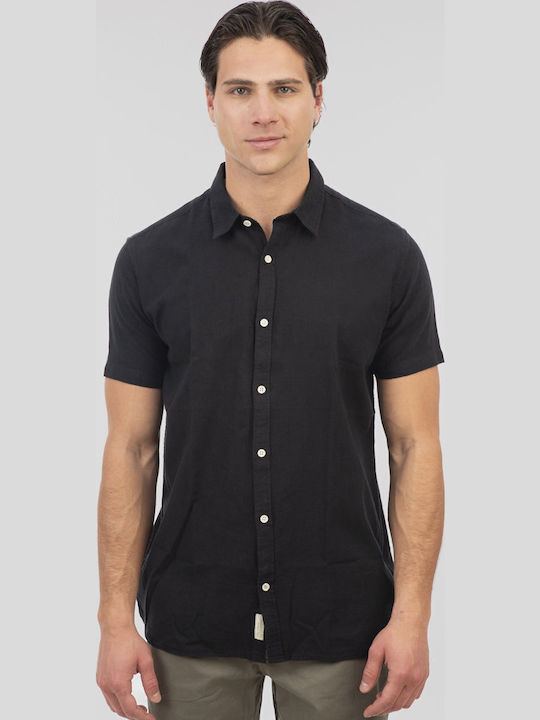 Rebase Linen Shirt Black