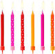 Κεράκια Birthday Candles Colourful Mix 6cm 6 Τεμάχια