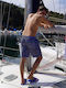 Long Men's Swimwear Shorts Gray