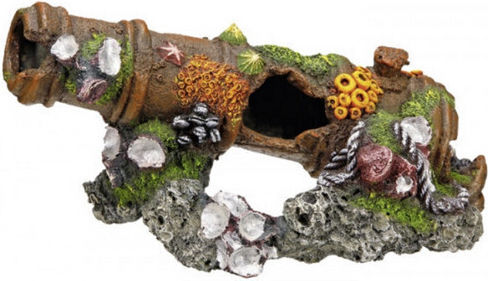 Nobby Aquariumdekoration Kanone Maße 24x11,5x11,5cm Nobby