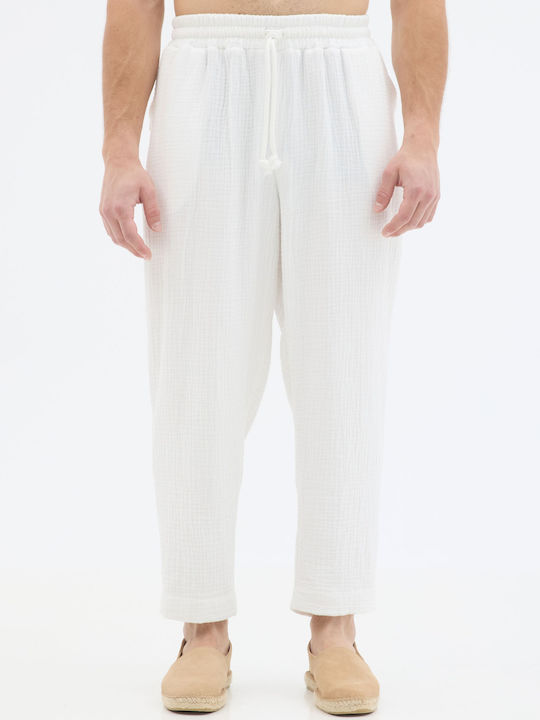 Aristoteli Bitsiani Pantaloni White