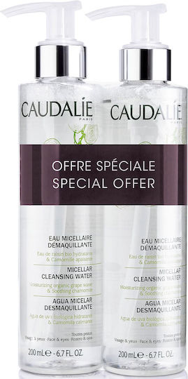 Caudalie Micellar Cleansing Water Apă micelară Îndepărtare Machiaj Față & Ochi 2x200ml