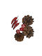Set of Decorative Pine Cones for Vasilopita 9 Pieces 3x3