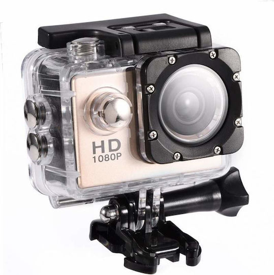 32GB Екшън камера HD (720p) Водоустойчива (с Калъф) Златиста
