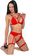 Seila Set Roter BH + Tanga L XL