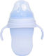 Queen Mother Educational Sippy Cup Silicone with Handles Light Blue 250ml