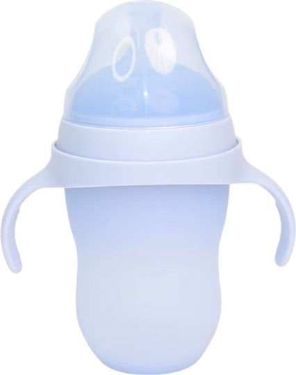 Queen Mother Educational Sippy Cup Silicone with Handles Light Blue 250ml