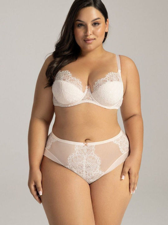 High Waist Women's Slip 2Pack with Lace White