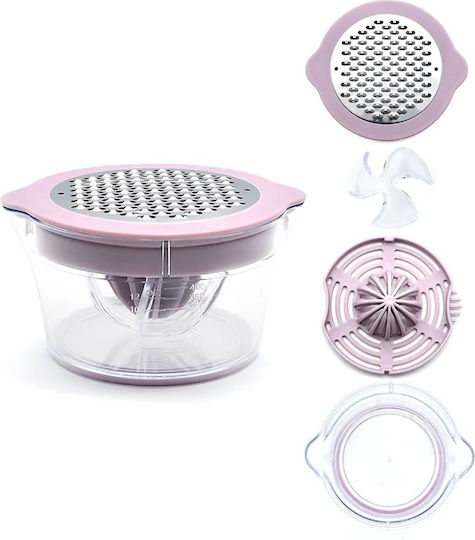 mediLOGIC Storcător de fructe clasic Lămâie / Portocaliu / Var cu Recipient din Plastic în Culoare Roz