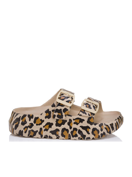 Envie Shoes Γυναικεία Σανδάλια Leopard