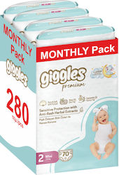 Giggles Premium No. 2 για 3-6kg 280τμχ Giggles Premium No. 2 για 3-6kg 280τμχ
