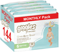 Giggles Premium No. 6 για 15+kg 144τμχ
