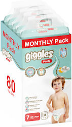 Giggles Pants Premium No. 7 για 17+kg 80τμχ Giggles Pants Premium No. 7 για 17+kg 80τμχ
